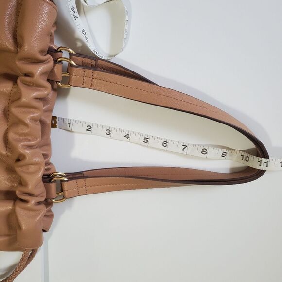 Anne Klein cinch strap shoulder bag beige tan excellent used once - Picture 5 of 12